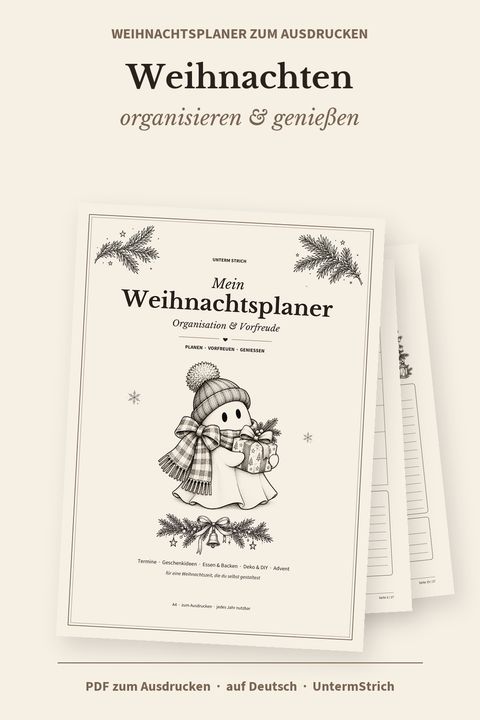Titelseite: Weihnachtsplaner Organisation & Vorfreude