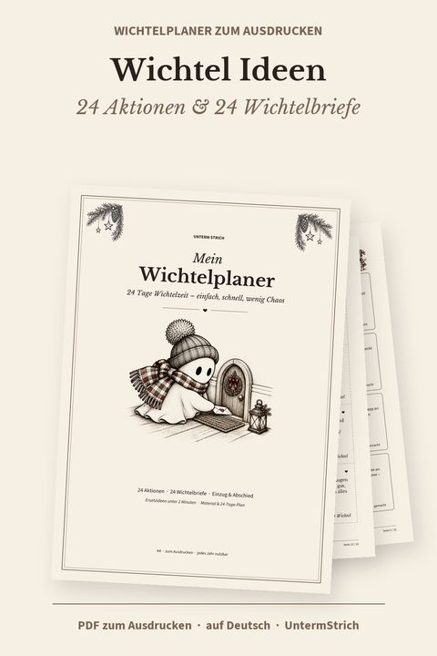 Titelseite: Wichtelplaner „24 Tage Wichtelzauber“